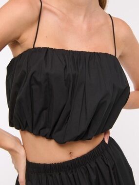 Abercrombie & Fitch Cropped Bubble Hem Cami